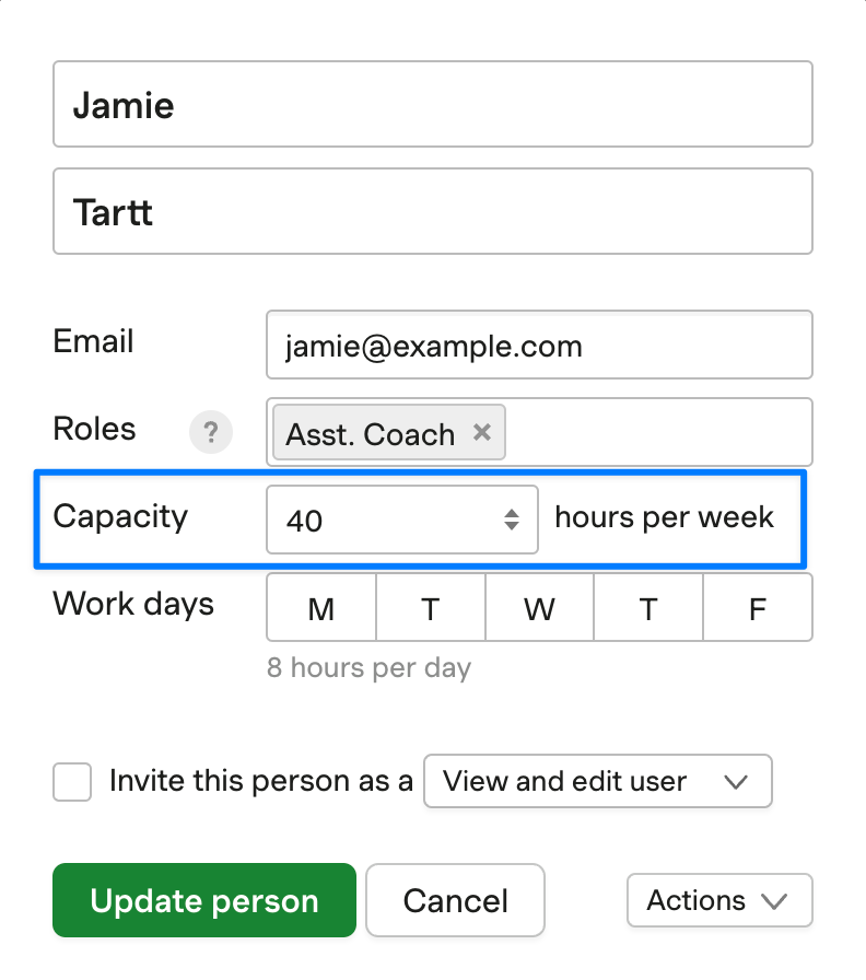 Individual capacity