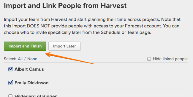 link to harvest